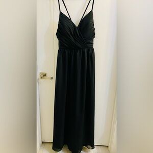 WITNESS OF LOVE black chiffon dress wedding / bridesmaids Gown XL NWT